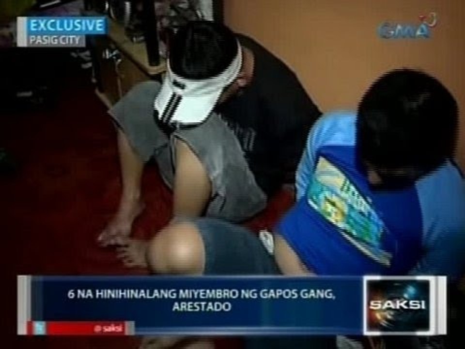 Saksi: 6 na hinihinalang miyembro ng Gapos Gang, arestado sa Pasig
