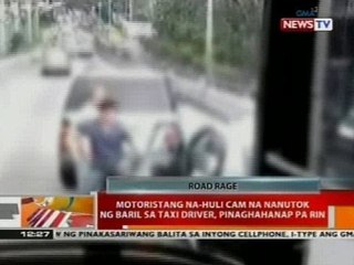 Motoristang na-hulicam na nanutok ng baril sa taxi driver, pinaghahanap pa rin