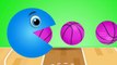 Learn Colors Pacman For Toddlers Kids Basketball Learning Colours to Kids Children Toddler