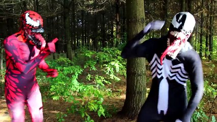 Frozen Elsa TURNS INTO VENOM!! w/ Spiderman Joker Anna Pink Spidergirl Kid School! Superhe