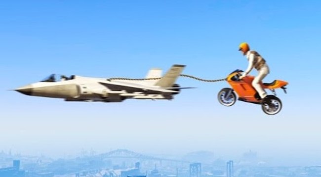 KWEBBELKOP-FLYING BIKES vs. JETS! (GTA 5 Funny Moments)