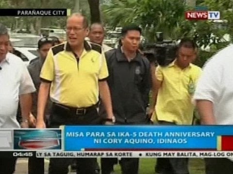 Misa para sa ika-5 death anniversary ni ex-pres. Cory Aquino, idinaos