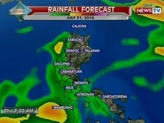 SONA: Weather update as of 9:24 p.m. (July 30, 20140