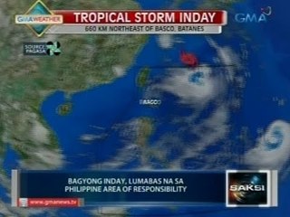 Saksi: Bagyong Inday, lumabas na sa PAR