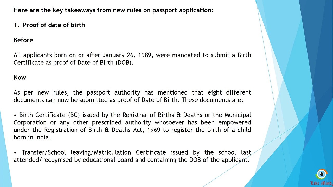 New Rules To Apply For An Indian Passport