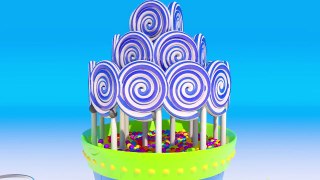 3D Lollipops Flower for Kids and Children to Learn Colors