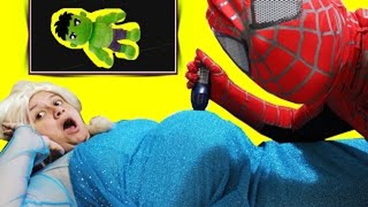 Frozen Elsa Pregnant vs Doctor Spiderman Spiderbaby Fun Superhero Movie in Real Life