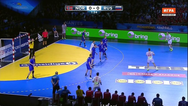 ЧМ по гандболу 2017. Россия - Норвегия. 1 тайм