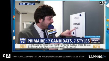 TPMP : Camille Combal fait une parodie hilarante sur les reporters de BFMTV (Vidéo)