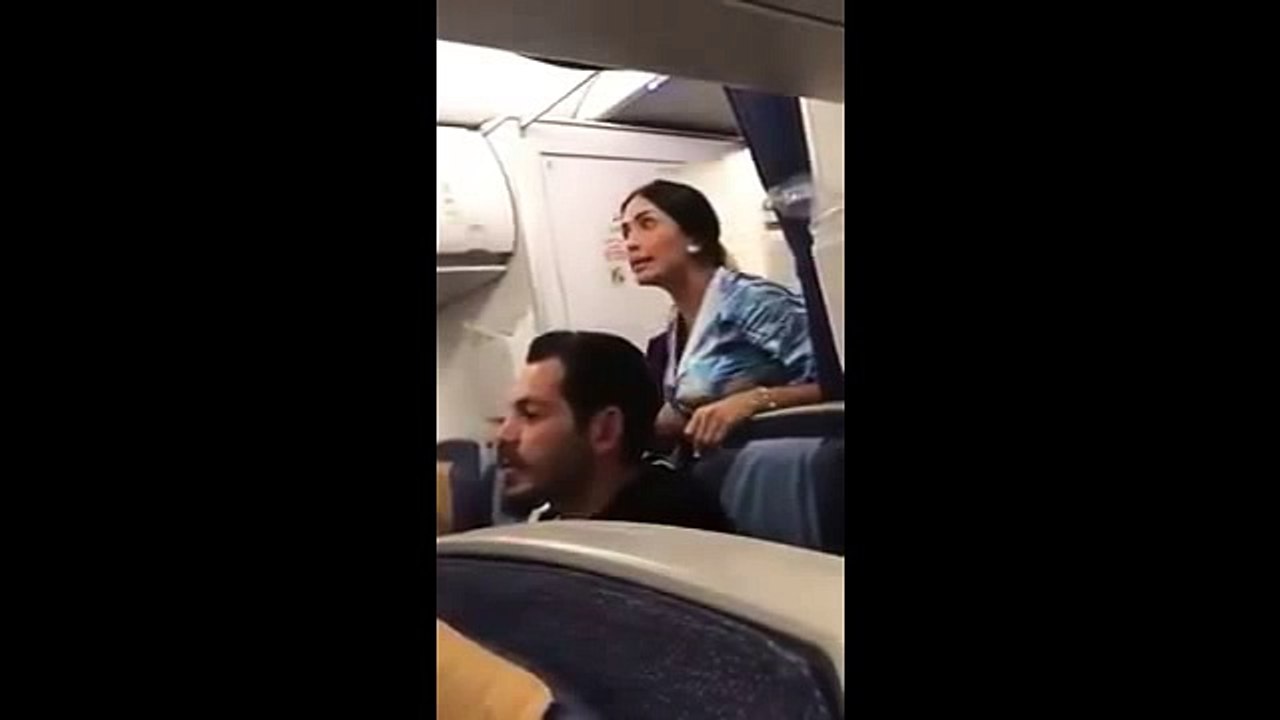 Man attacks airhostess midair - Watch video