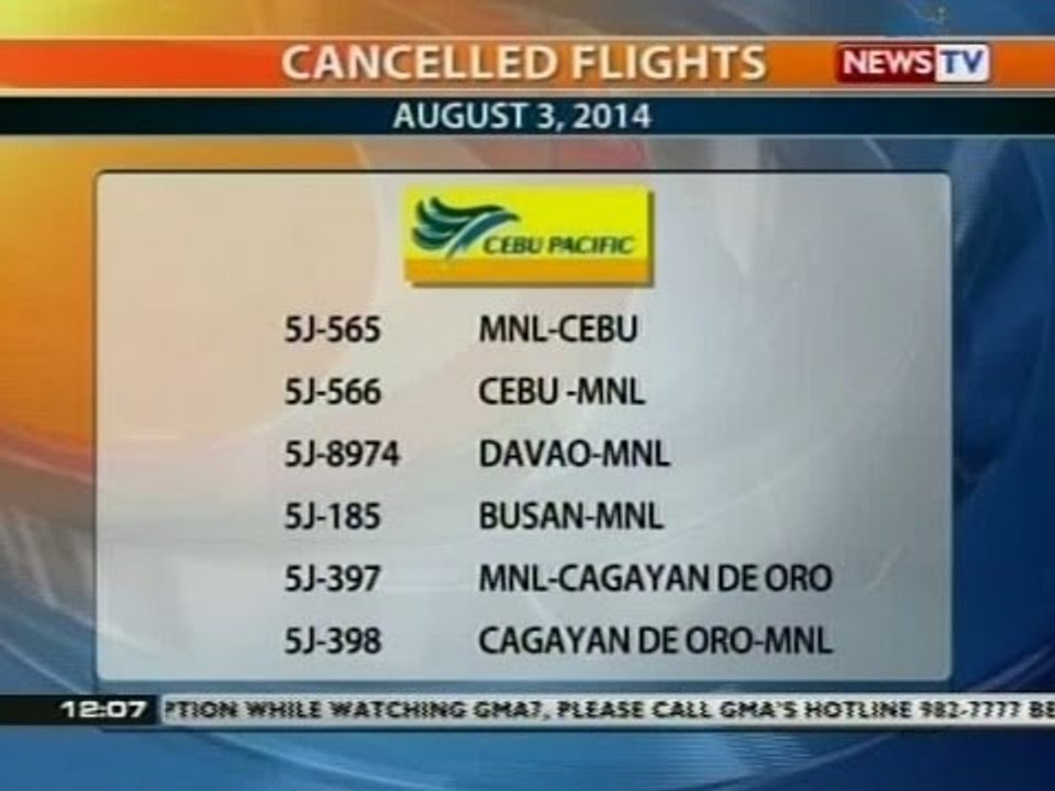 BT: Cancelled flights