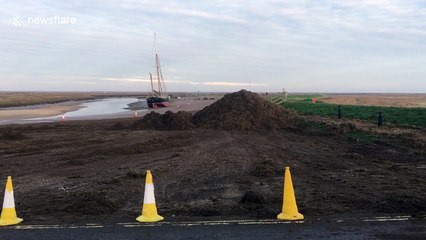 Clean-up operation still underway along the Norfolk coast following the weekend's tidal surge