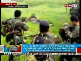 Viral video ng pagmamalupit ng isang armadong grupo sa isang lalaki, iimbestigahan ng AFP