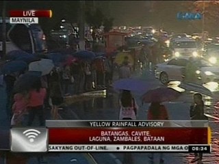 24 Oras: Ulan na naman sa Metro Manila, kalbaryo sa mga pasaherong pauwi na