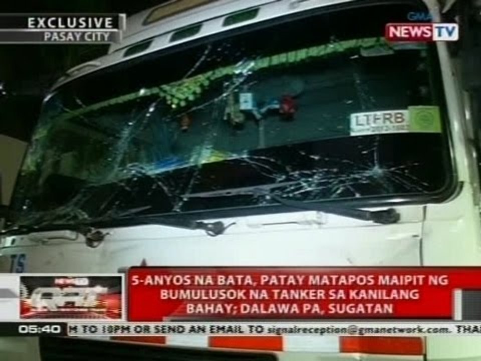 QRT: 5-anyos na bata, patay matapos maipit ng bumulusok na tanker sa kanilang bahay