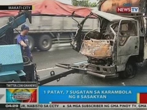 BP: 1 patay, 7 sugatan sa karambola ng 8 sasakyan sa Makati City