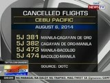 NTG: Ilang flights ng Cebu Pacific ngayong Miyerkules, kanselado