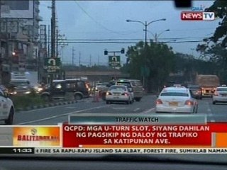 QCPD: Mga u-turn slot, siyang dahilan ng pagsikip ng daloy ng trapiko sa Katipunan Ave.