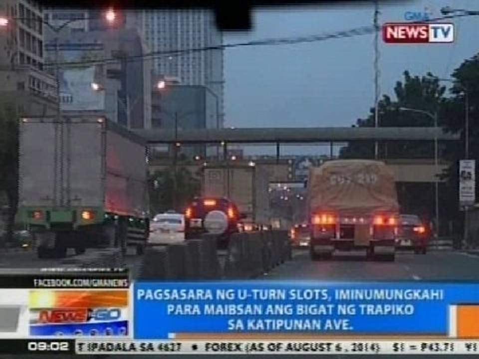 NTG: Pagsasara ng U-turn slots, iminumungkahi para maibsan ang bigat ng trapiko sa Katipunan Ave.