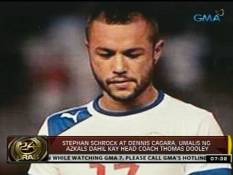 24 Oras: Stephan Schrock at Dennis Cagara, umalis ng Azkals dahil kay Head Coach Thomas Dooley