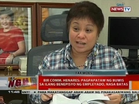 Bir Comm. Henares: Pagpapataw ng buwis sa ilang benepisyo ng empleyado, nasa batas