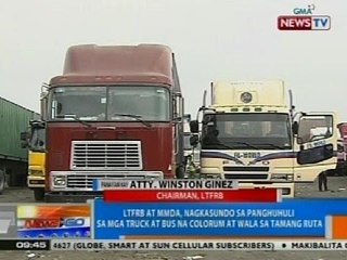 NTG: LTFRB at MMDA, nagkasundo sa panghuhuli sa mga truck at bus na colorum at wala sa tamang ruta