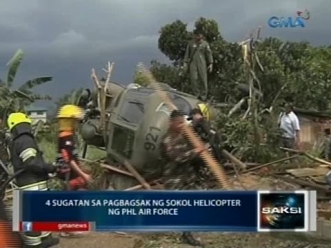 Saksi: 4 sugatan sa pagbagsak ng Sokol helicopter ng Phl Air Force sa Marawi City