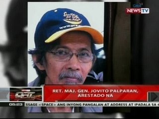 QRT: Ret. Maj. Gen. Jovito Palparan, arestado na