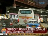 UB: Operasyon vs. provincial buses na out-of-line at walang prangkisa, hihigpitan