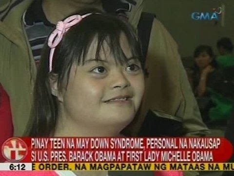 UB: Pinay na may down syndrome, personal na nakausap si Pres. Obama at First Lady Michelle Obama