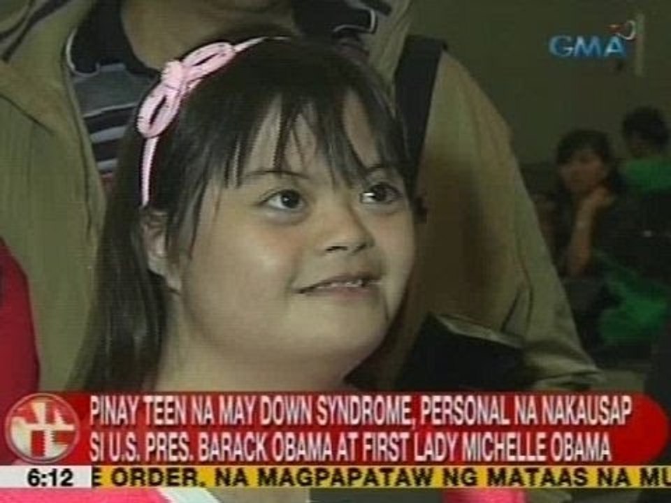 UB: Pinay na may down syndrome, personal na nakausap si Pres. Obama at First Lady Michelle Obama