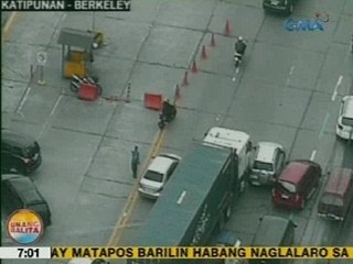 UB: Isang truck at AUV, nagkagitgitan sa Katipunan-Berkeley