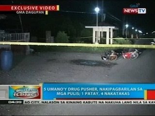 5 umano'y drug pusher, nakipagbarilan sa mga pulis sa Pangasinan; 1 patay, 4 nakatakas