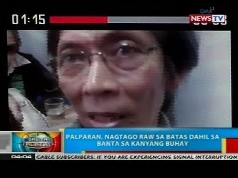 Ret. Maj. Gen. Jovito Palparan, nagtago raw sa batas dahil sa banta sa kanyang buhay
