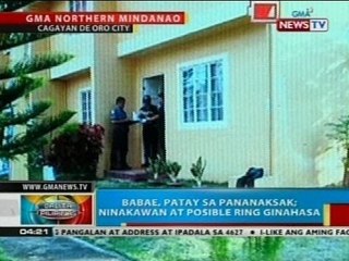 Babae, patay sa pananaksak; ninakawan at posible ring ginahasa