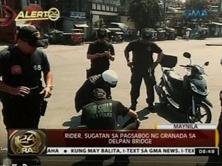 24Oras: Rider, sugatan sa pagsabog ng granada sa Delpan Bridge