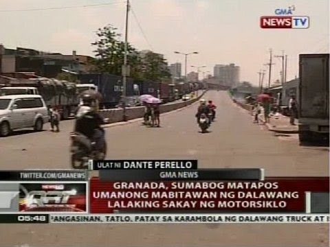 Granada, sumabog matapos umanong mabitawan ng dalawang lalaking sakay ng motorsiklo