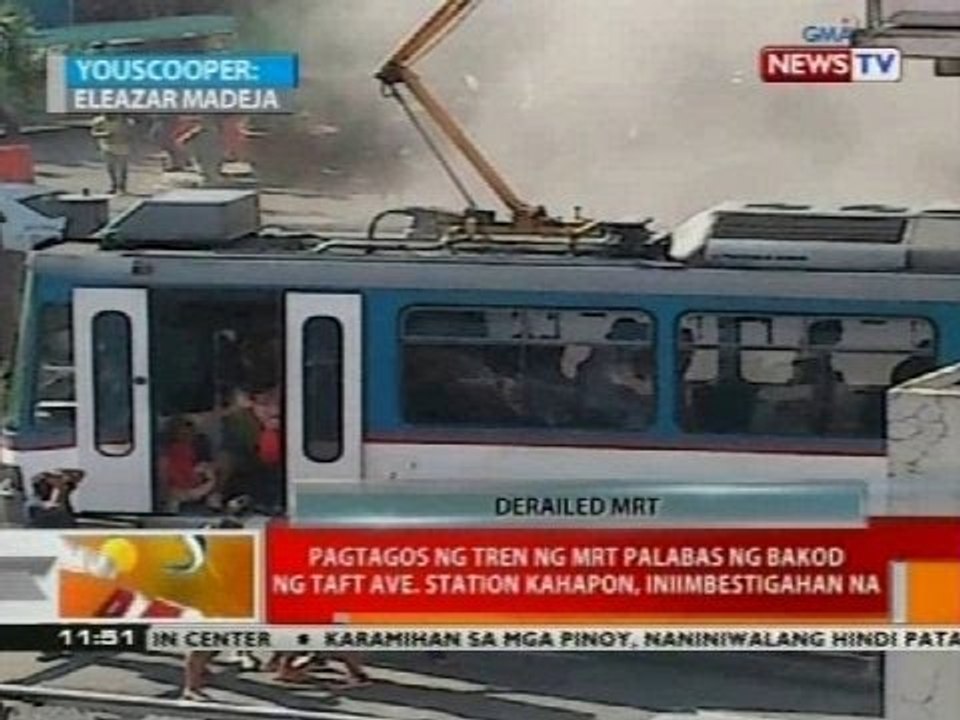 BT: Pagtagos ng tren ng MRT palabas ng bakod ng Taft Ave. station kahapon, iniimbestigahan na