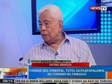 NTG: Ex-Sen. Aquilino Pimentel, tutol sa pagpapalawig ng termino ng pangulo