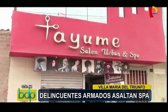 VMT: delincuentes armados roban 5,000 soles y valiosos objetos en spa
