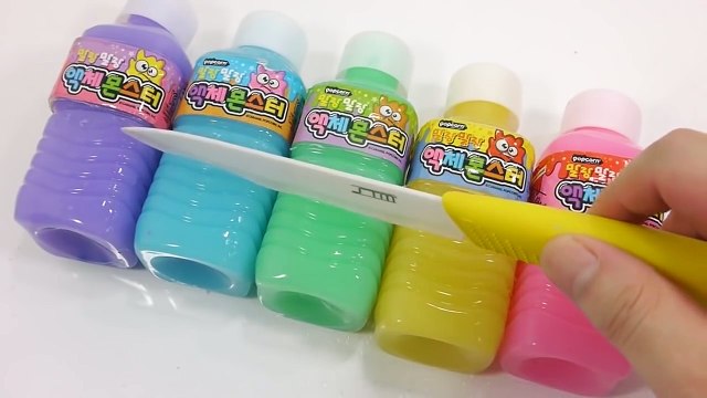 DIY How To Make Glitter Colors Slime Clay Feet Learn Colors Slime Icecream