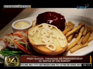 24 Oras: Pinoy burger, itinanghal na pinakamasarap sa "Battle of the Burger" sa New York