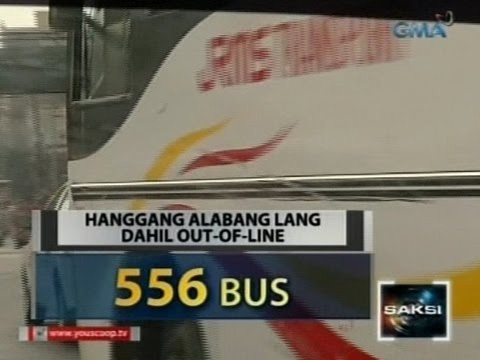 Out-of-line provincial buses na galing Southern Luzon, hanggang Alabang na lang simula sa Miyerkules