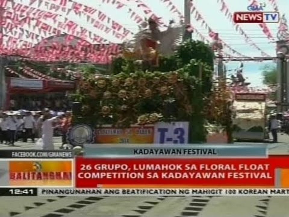 BT: 26 grupo, lumahok sa Floral Float Competition sa Kadayawan Festival