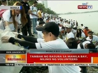 BT: Tambak ng basura sa Manila Bay, nilinis ng volunteers