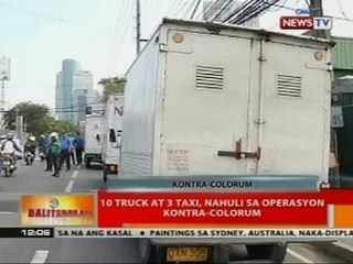 BT: 10 truck at 3 taxi, nahuli sa operasyon kontra-colorum