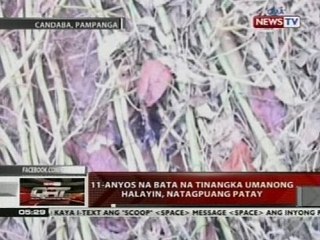 QRT: 11-anyos na bata, tinangka umanong halayin, natagpuang patay