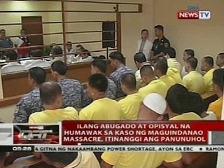 Ilang abugado at opisyal, sinuhulan umano para ipatalo ang kaso kaugnay ng Maguindanao massacre