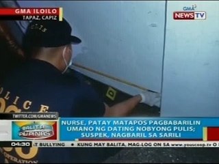 BP: Nurse, patay matapos pagbabarilin ng dating nobyo na isang pulis