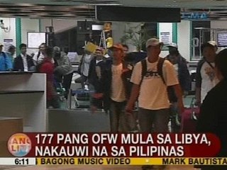 UB: 177 pang OFW mula sa Libya, nakauwi na sa Pilipinas
